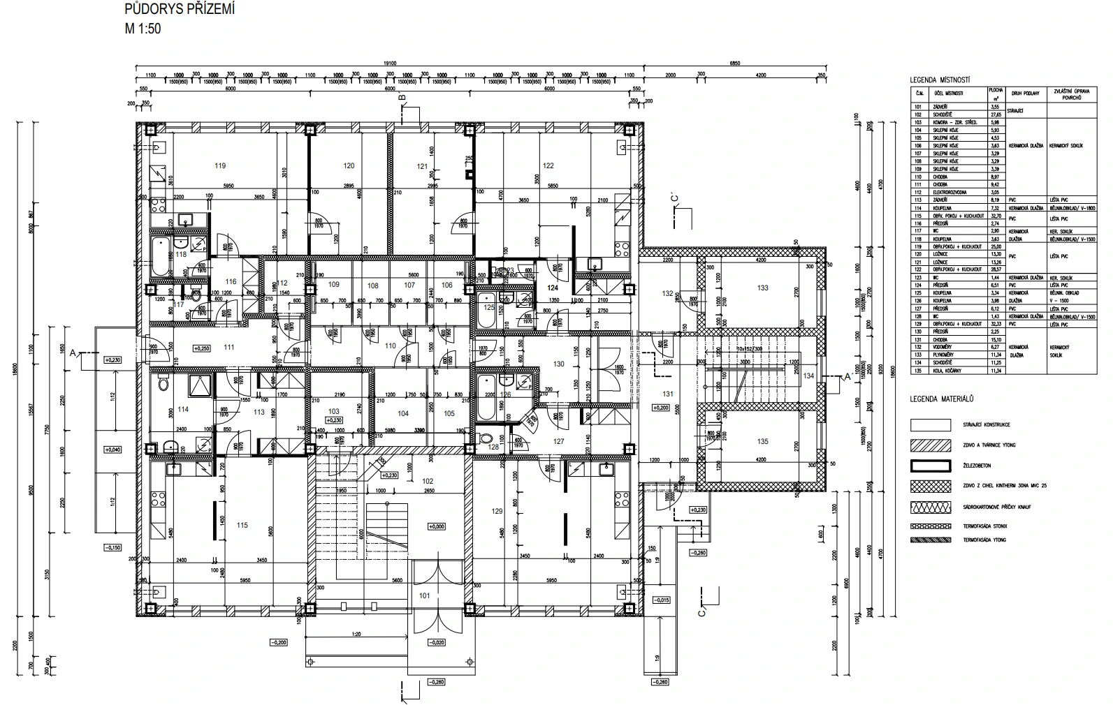 Překreslení — Půdorys přízemí