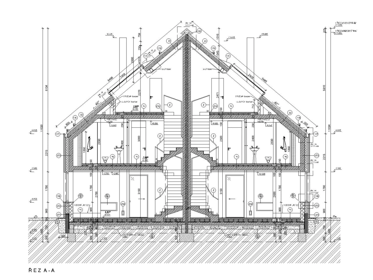 Překreslení — Řez A-A
